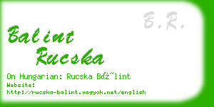 balint rucska business card